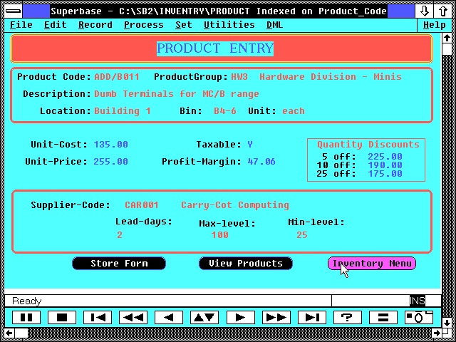Superbase 4 Windows 1.20 - Form